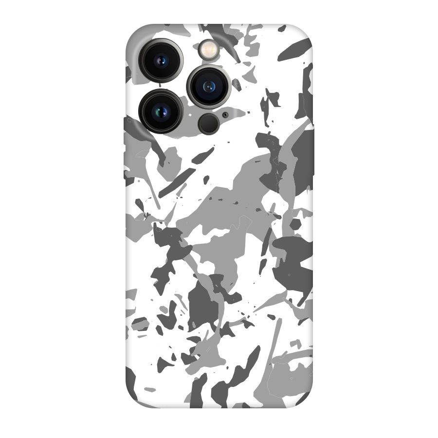 Grey Camouflage Army Original Polycarbonate Back Case for iPhone 14 Pro