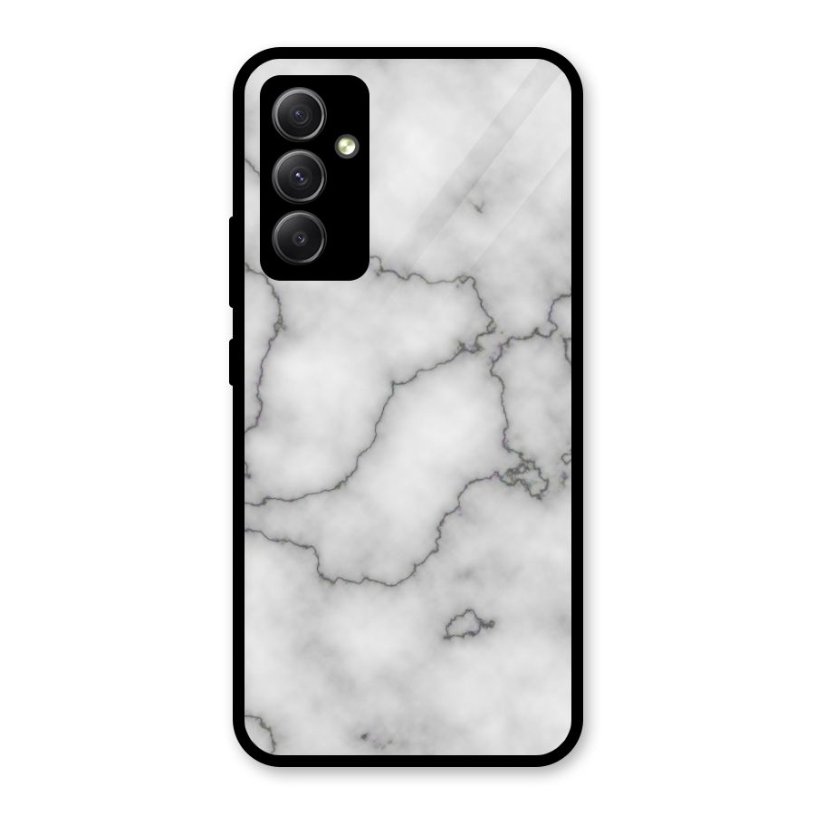 Grey Marble Glass Back Case for Galaxy A34