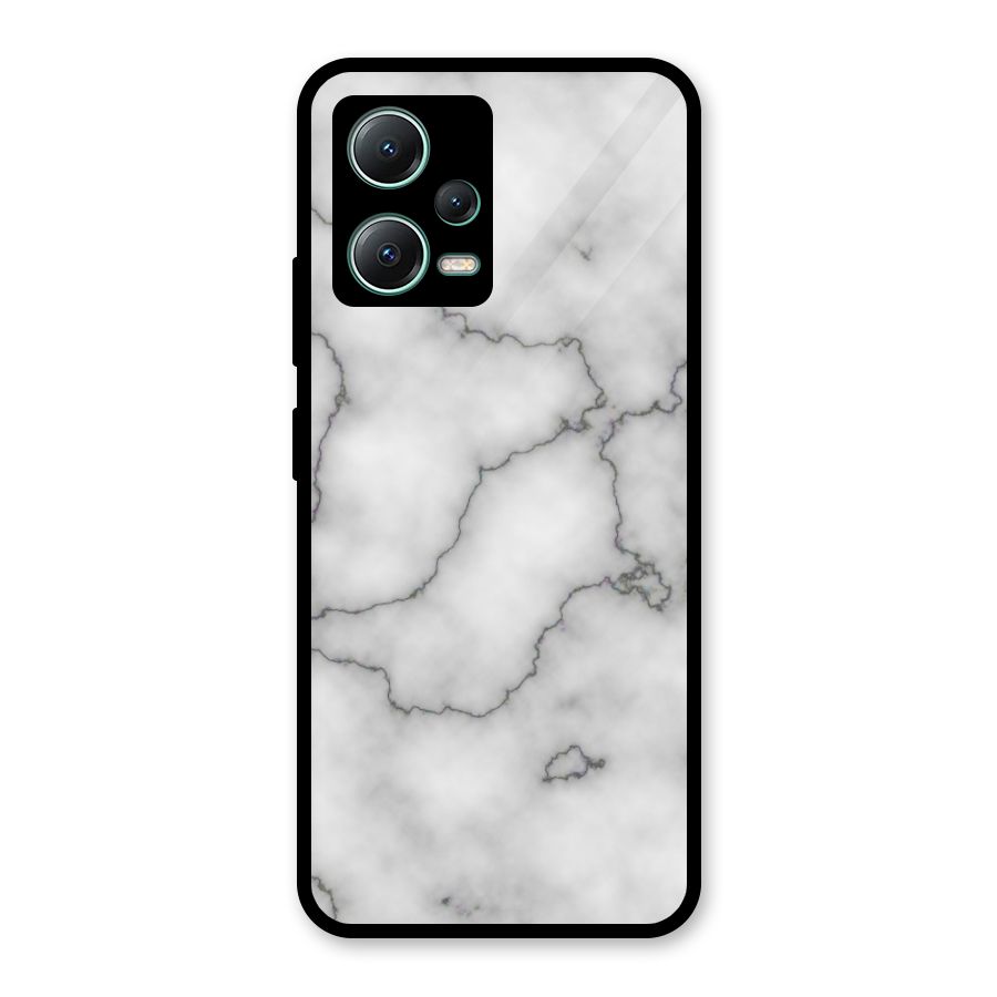 Grey Marble Glass Back Case for Poco X5
