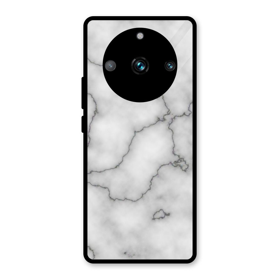 Grey Marble Glass Back Case for Realme Narzo 60 Pro
