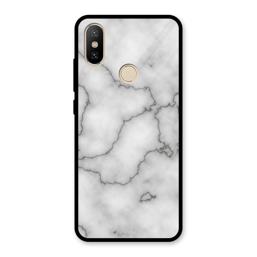 Grey Marble Glass Back Case for Redmi A2