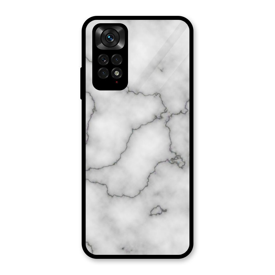 Grey Marble Glass Back Case for Redmi Note 11S