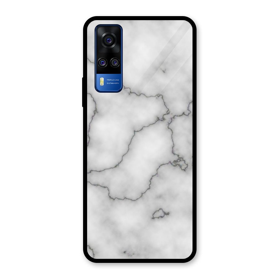 Grey Marble Glass Back Case for Vivo Y31