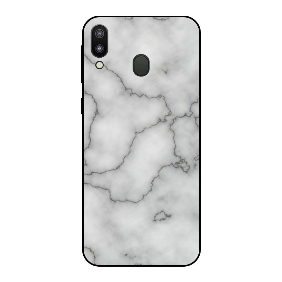 Grey Marble Metal Back Case for Galaxy M20