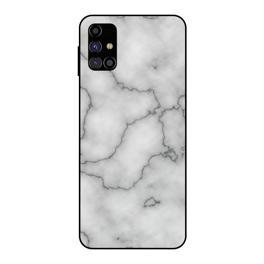 Grey Marble Metal Back Case for Galaxy M31s