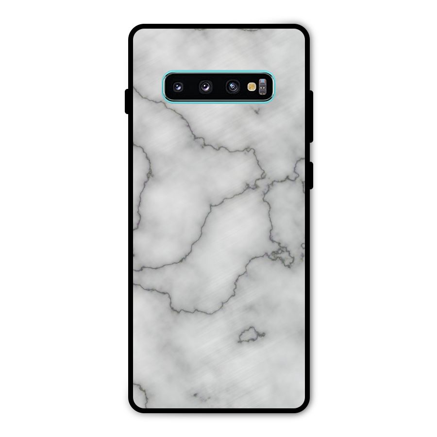 Grey Marble Metal Back Case for Galaxy S10 Plus