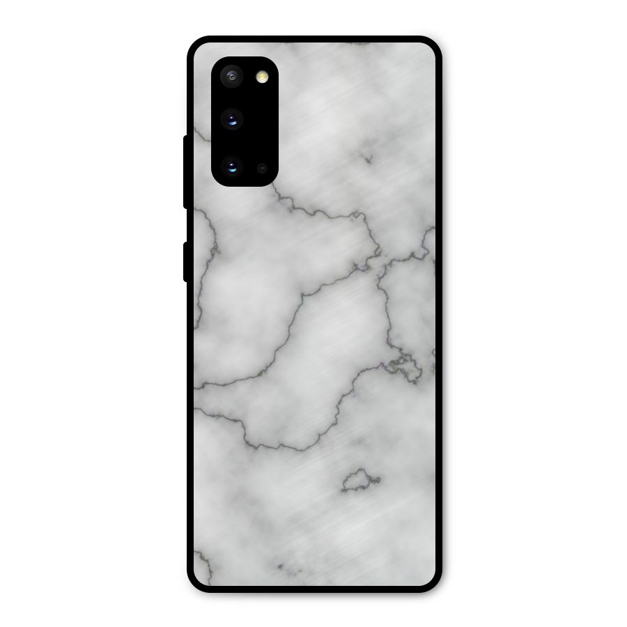 Grey Marble Metal Back Case for Galaxy S20