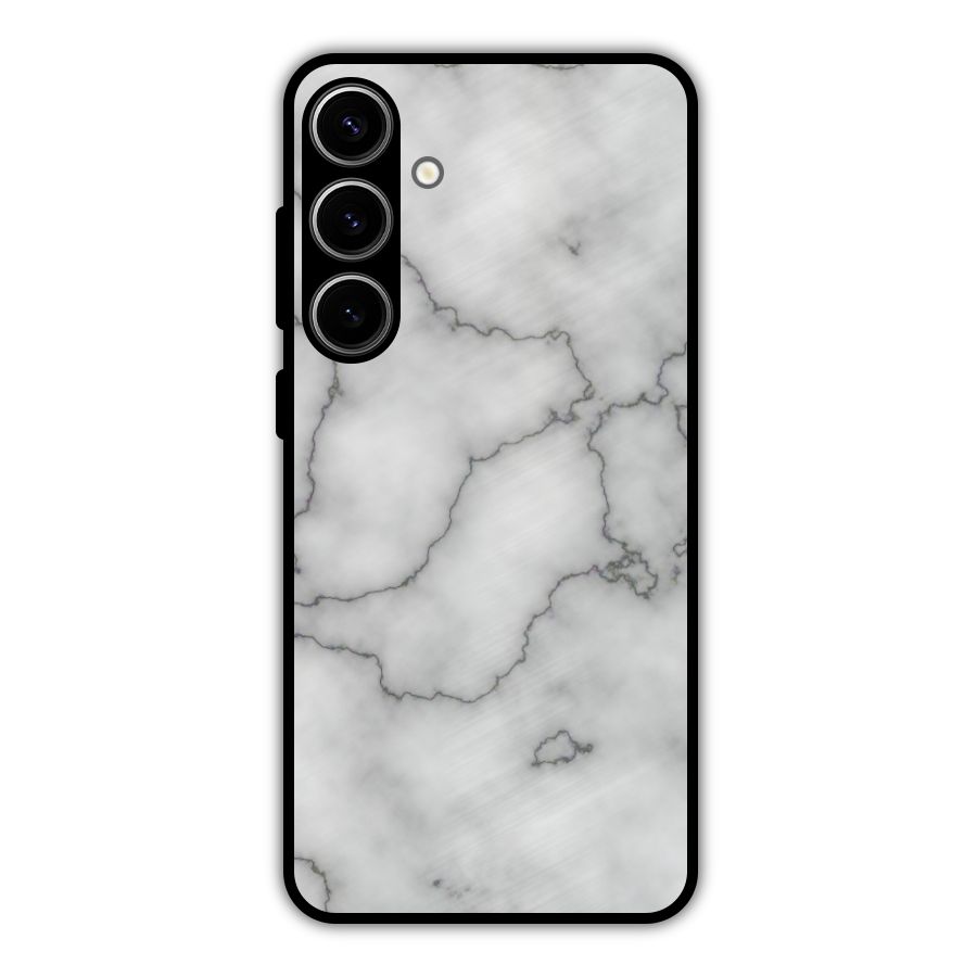 Grey Marble Metal Back Case for Galaxy S24 Plus