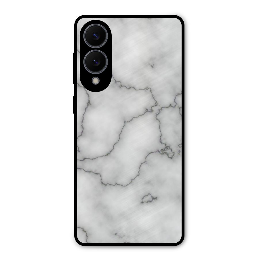 Grey Marble Metal Back Case for Galaxy S25 Edge