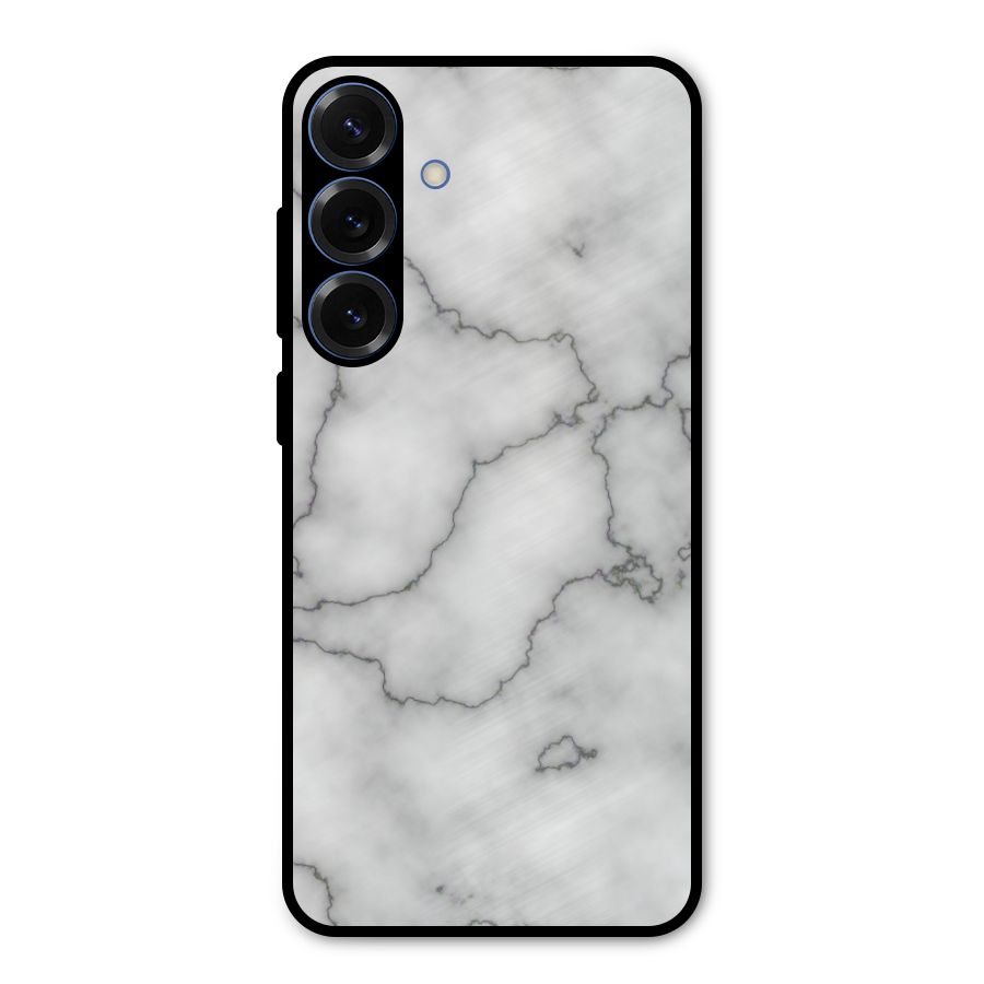 Grey Marble Metal Back Case for Galaxy S25 Plus