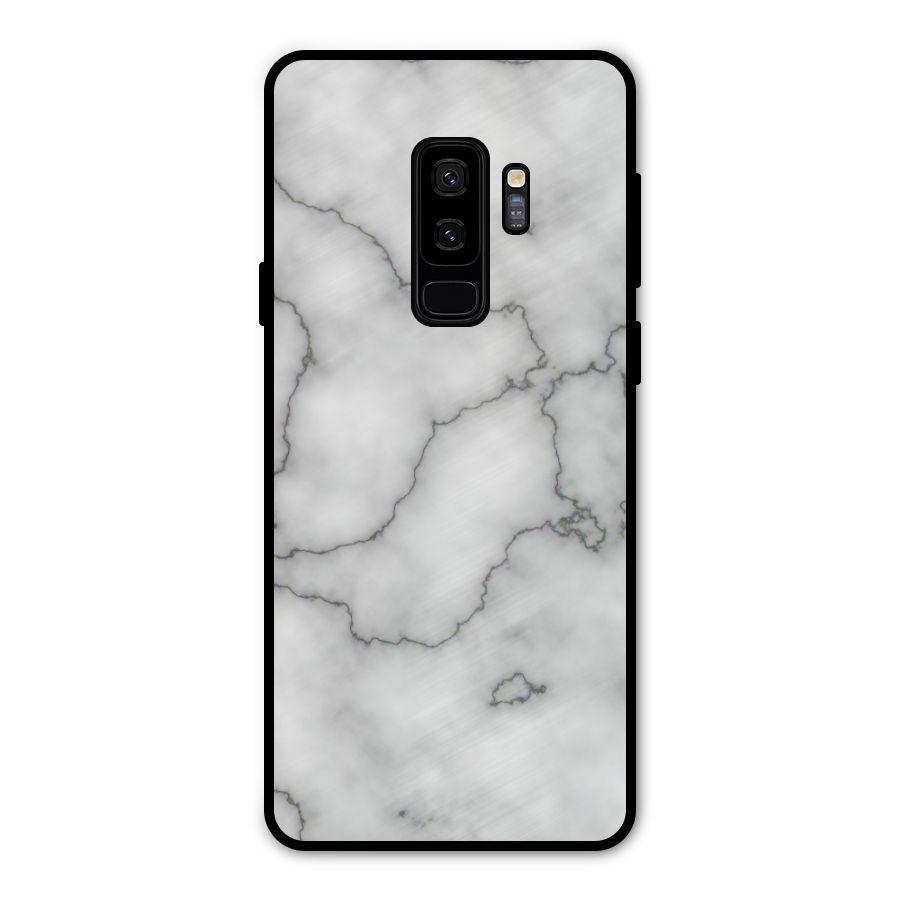 Grey Marble Metal Back Case for Galaxy S9 Plus