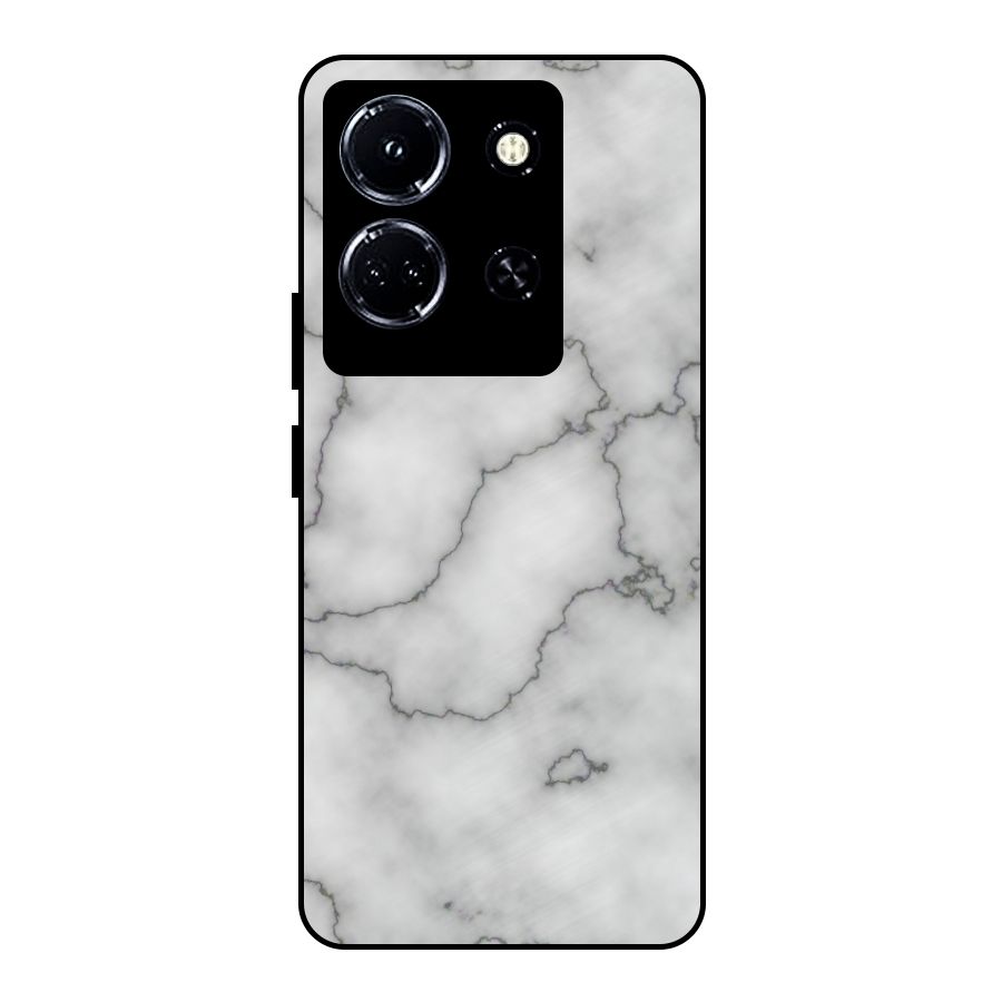 Grey Marble Metal Back Case for Infinix Note 30 5G