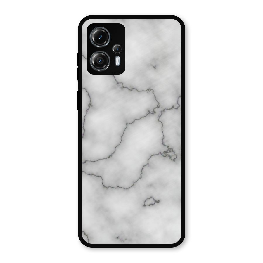 Grey Marble Metal Back Case for Moto G13