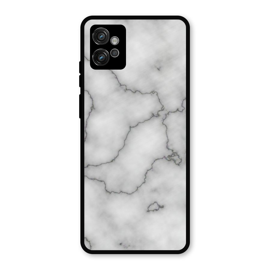 Grey Marble Metal Back Case for Moto G32