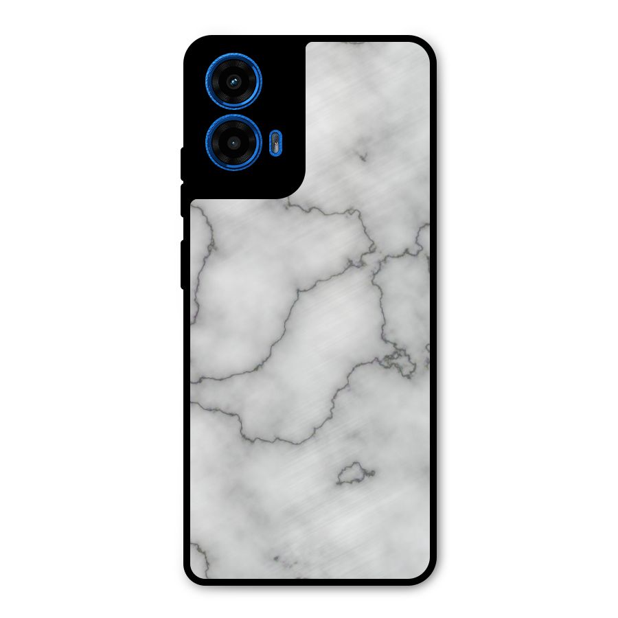 Grey Marble Metal Back Case for Moto G45