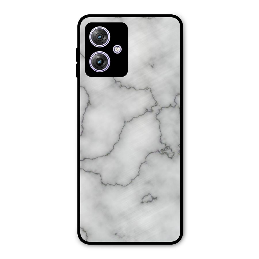 Grey Marble Metal Back Case for Moto G64