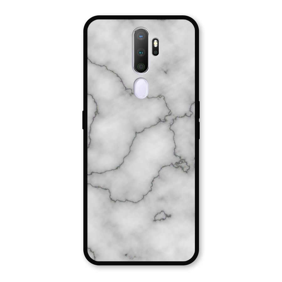 Grey Marble Metal Back Case for Oppo A9 (2020)