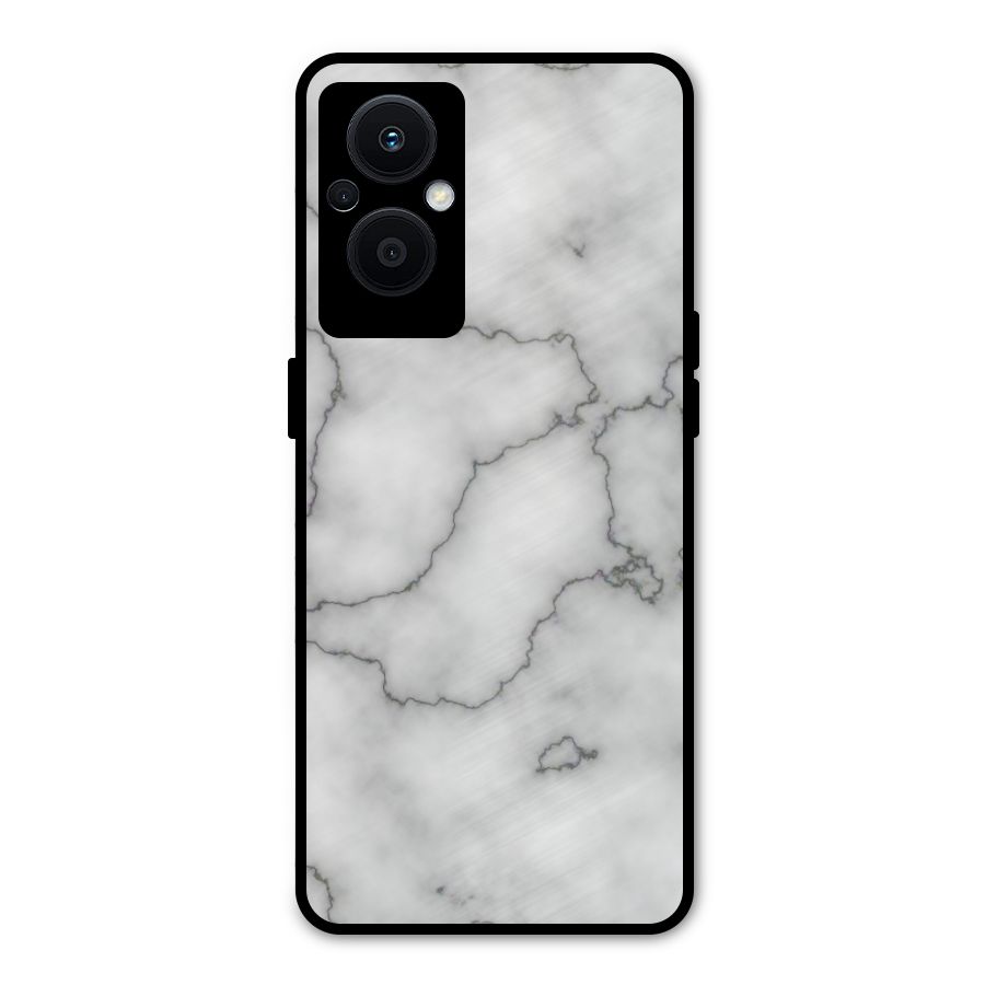 Grey Marble Metal Back Case for Oppo F21s Pro 5G