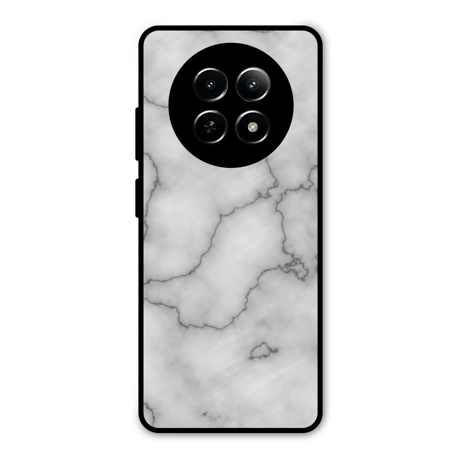 Grey Marble Metal Back Case for Realme 12 5G
