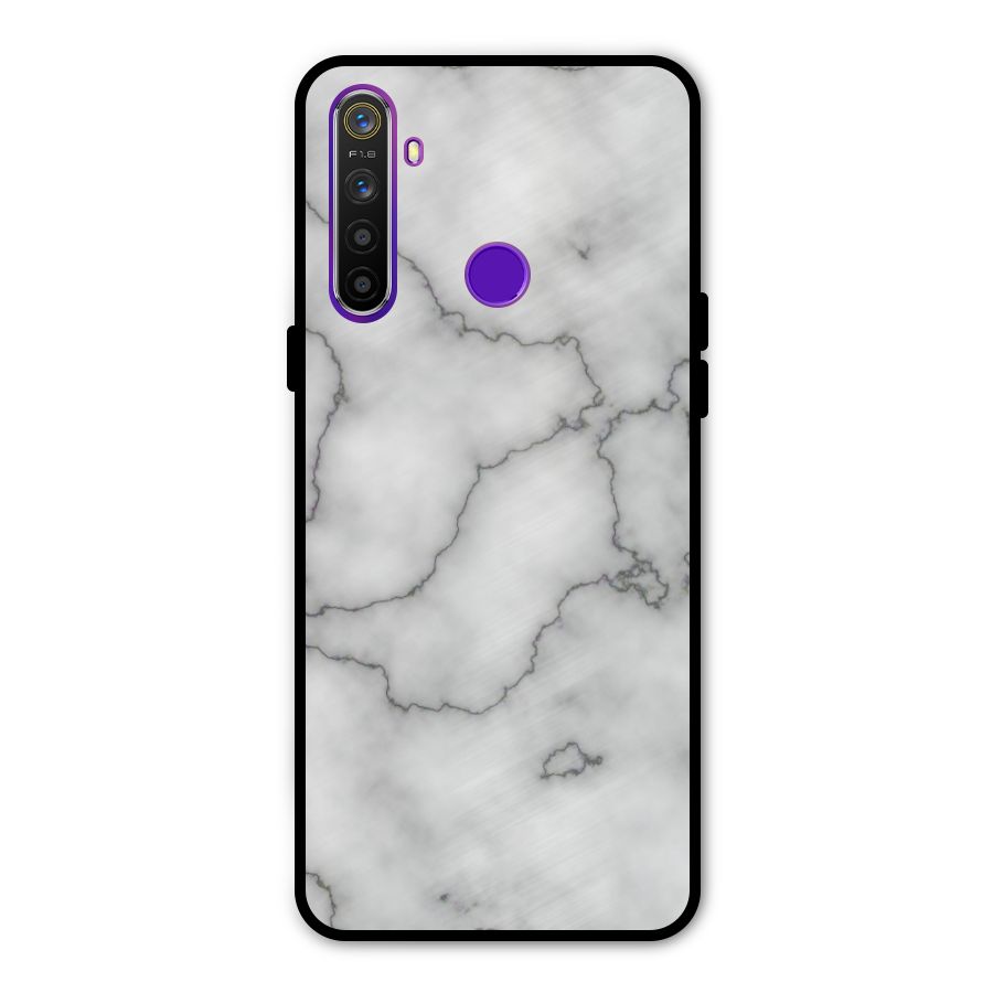 Grey Marble Metal Back Case for Realme 5i