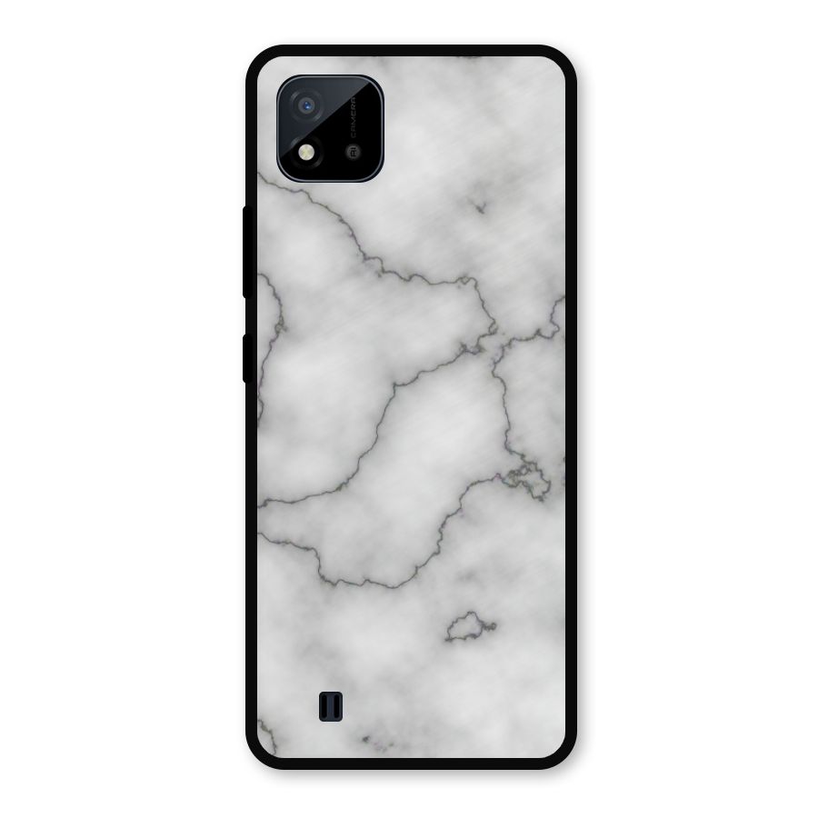 Grey Marble Metal Back Case for Realme C11 2021