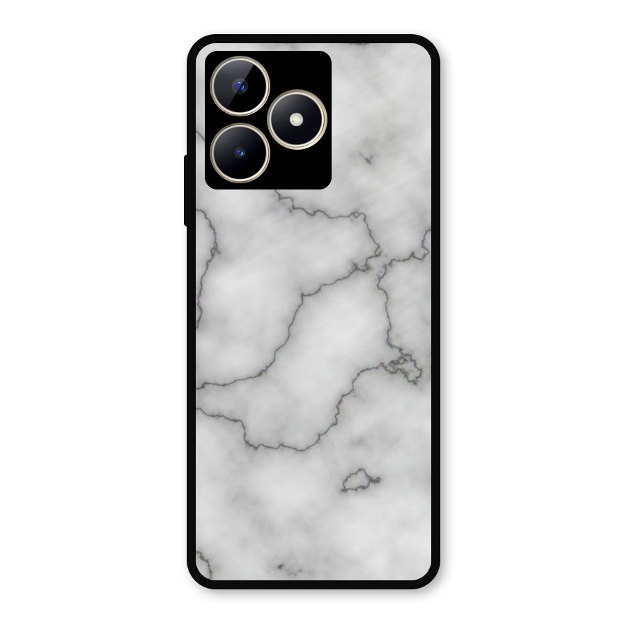 Grey Marble Metal Back Case for Realme C53