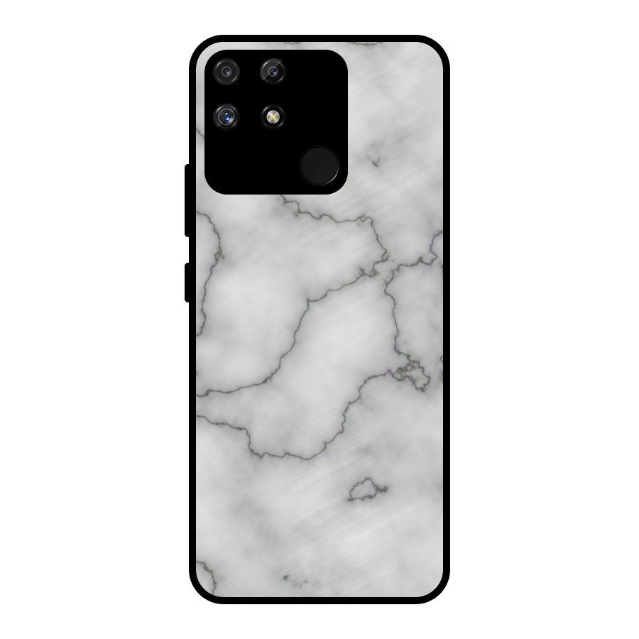 Grey Marble Metal Back Case for Realme Narzo 50A