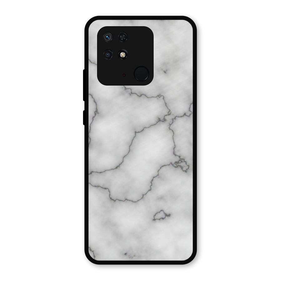 Grey Marble Metal Back Case for Redmi 10 Power