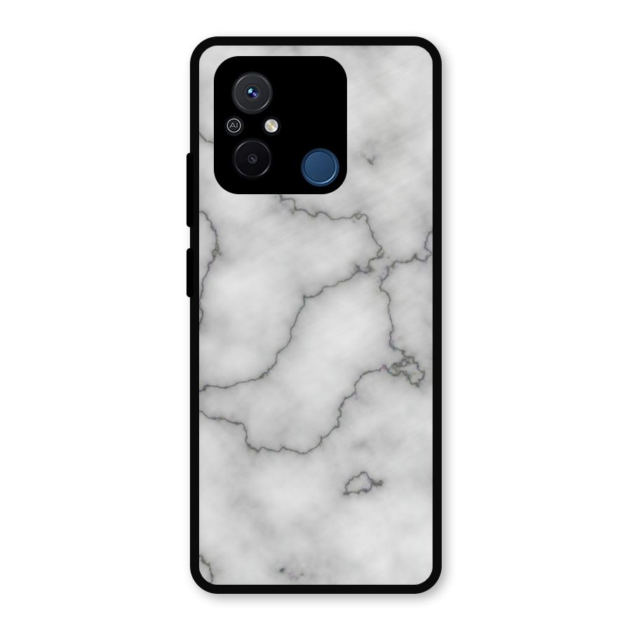 Grey Marble Metal Back Case for Redmi 12C