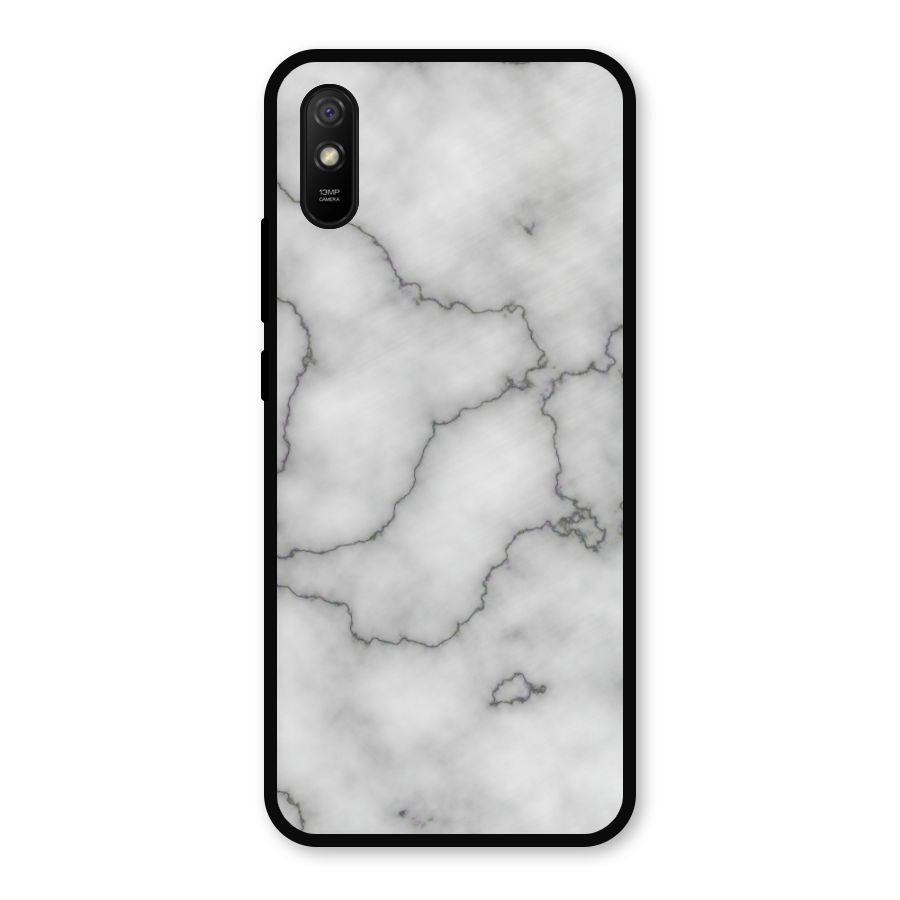 Grey Marble Metal Back Case for Redmi 9a