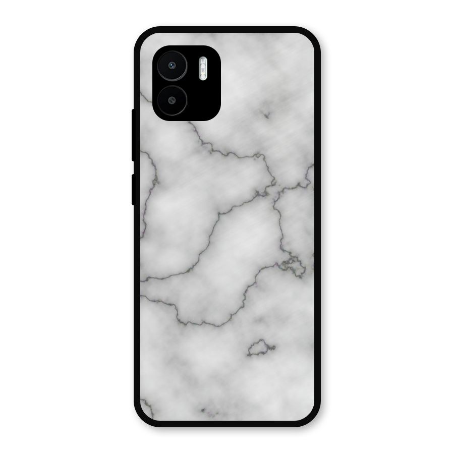 Grey Marble Metal Back Case for Redmi A2