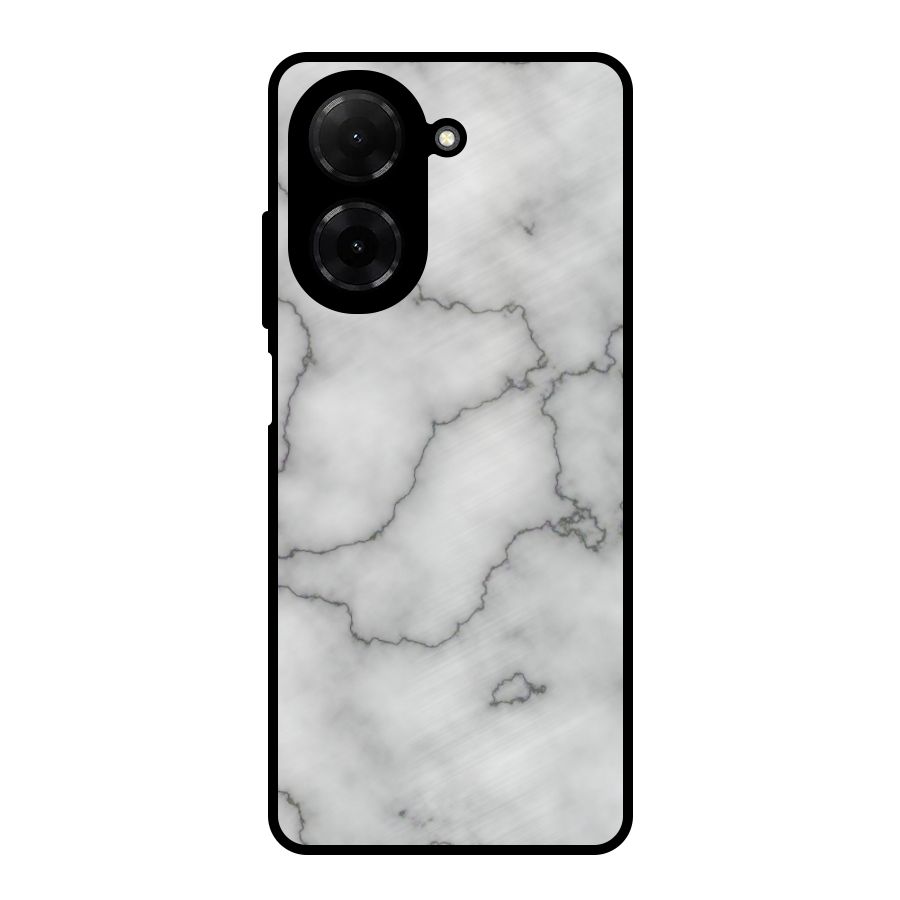 Grey Marble Metal Back Case for Redmi A5 4G