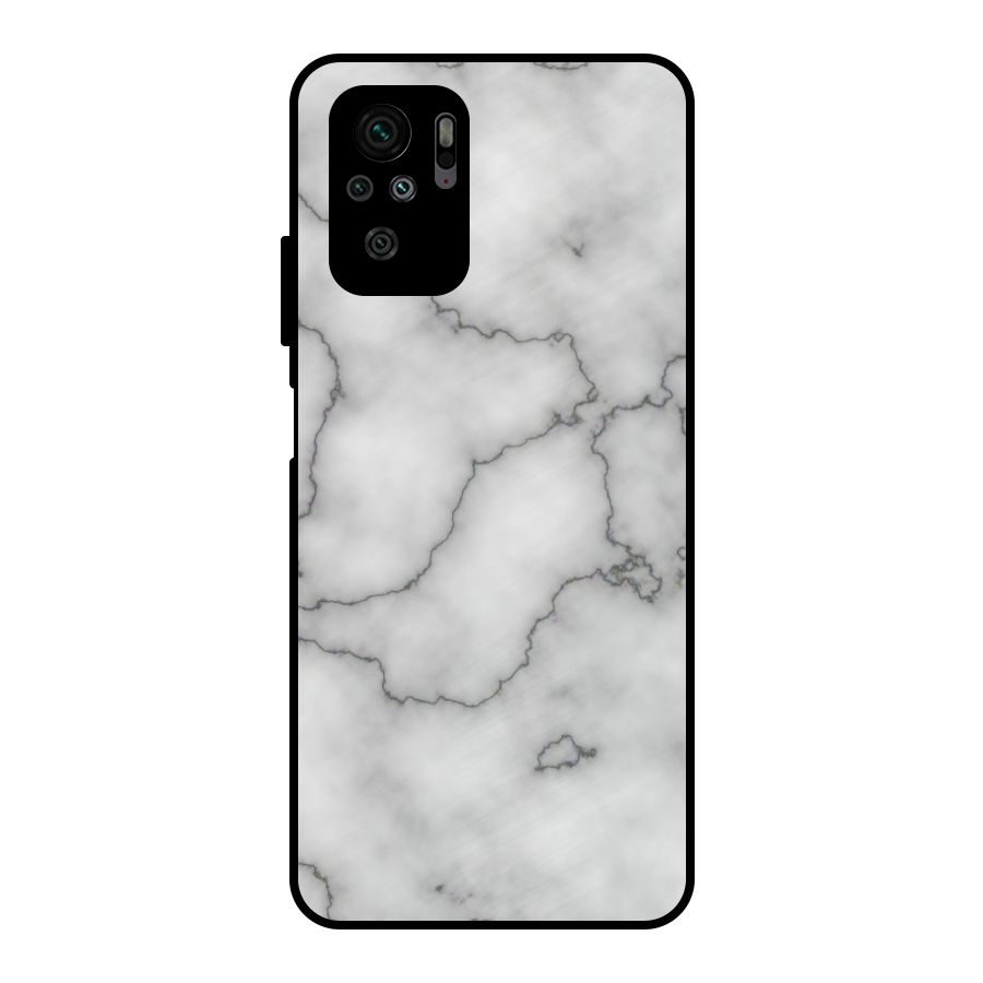 Grey Marble Metal Back Case for Redmi Note 10S