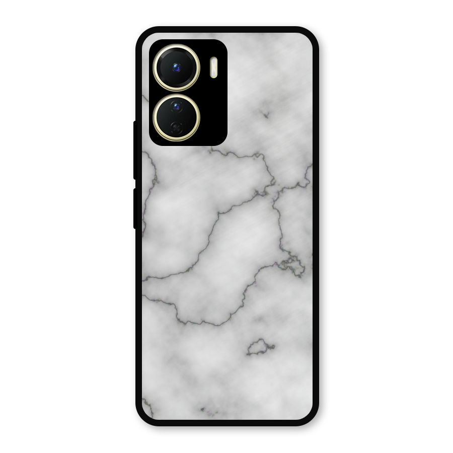 Grey Marble Metal Back Case for Vivo T2x