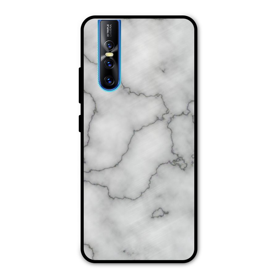 Grey Marble Metal Back Case for Vivo V15 Pro