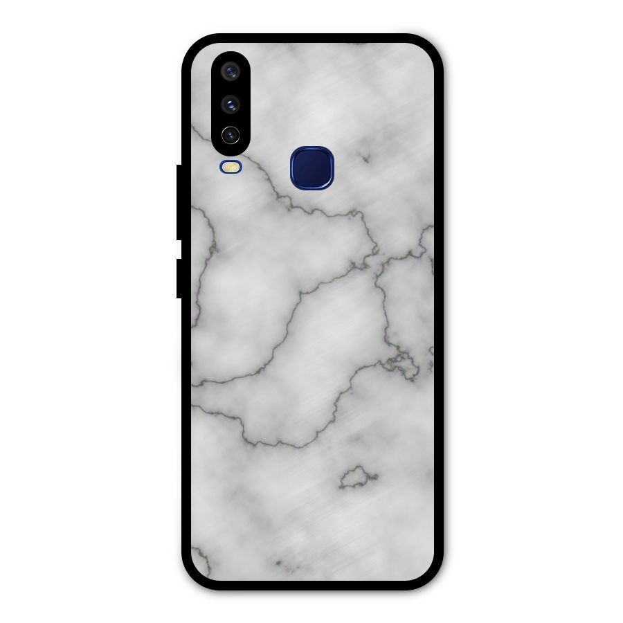 Grey Marble Metal Back Case for Vivo V17