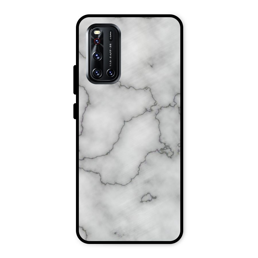 Grey Marble Metal Back Case for Vivo V19