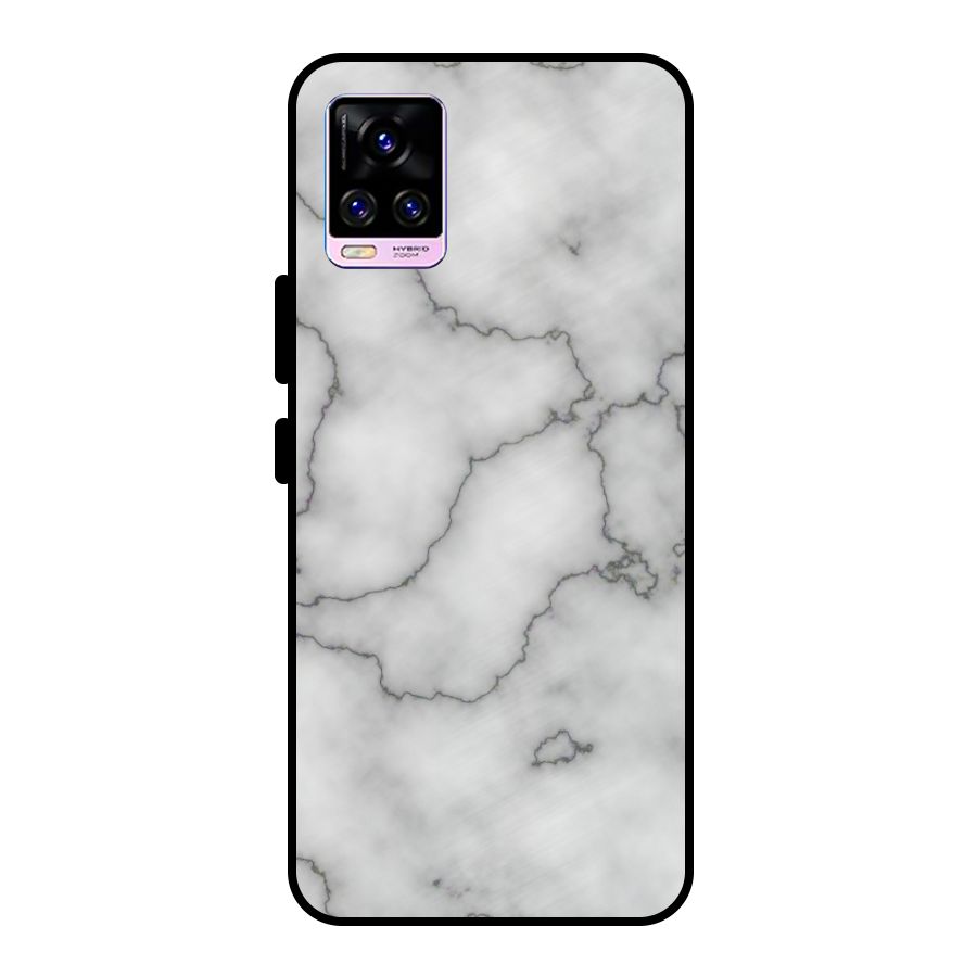 Grey Marble Metal Back Case for Vivo V20 Pro