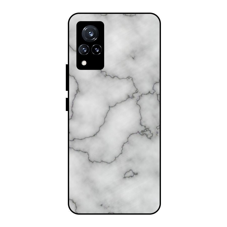 Grey Marble Metal Back Case for Vivo V21 5G