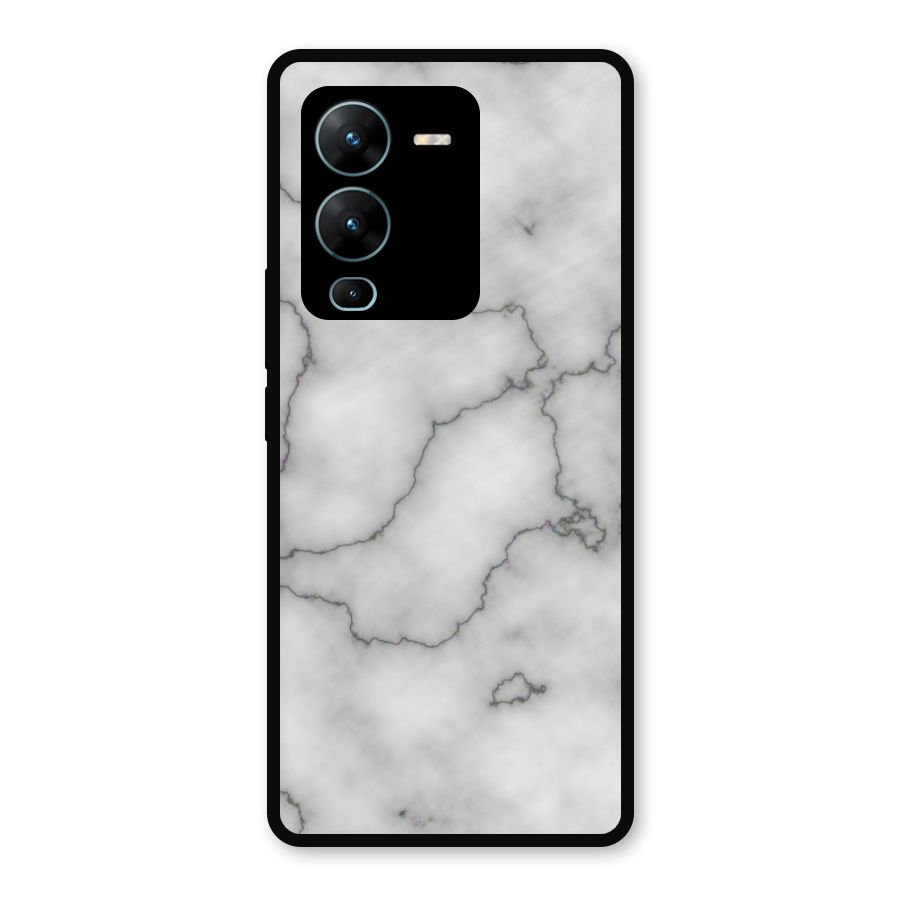 Grey Marble Metal Back Case for Vivo V25 Pro