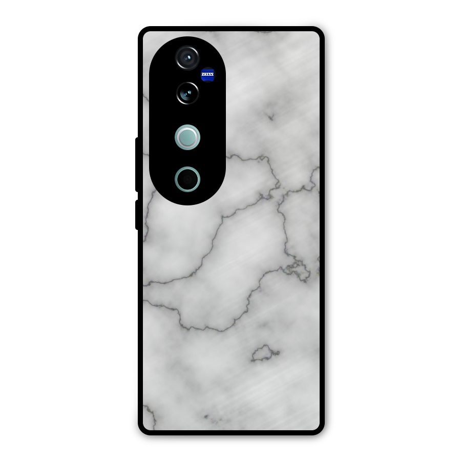 Grey Marble Metal Back Case for Vivo V40 Pro