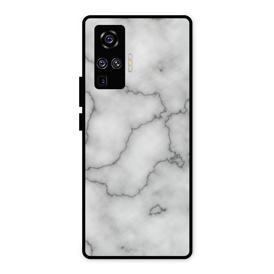 Grey Marble Metal Back Case for Vivo X50 Pro