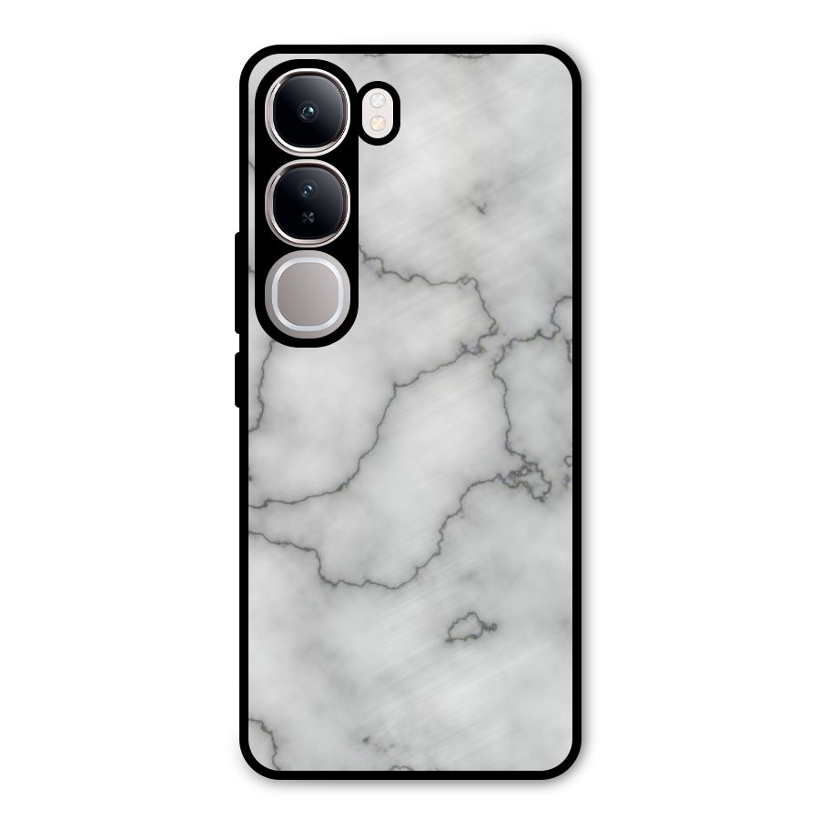 Grey Marble Metal Back Case for Vivo Y300