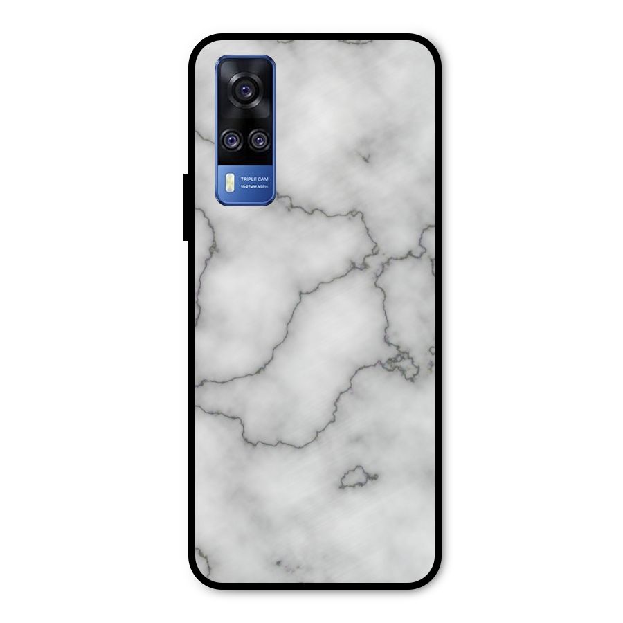 Grey Marble Metal Back Case for Vivo Y31