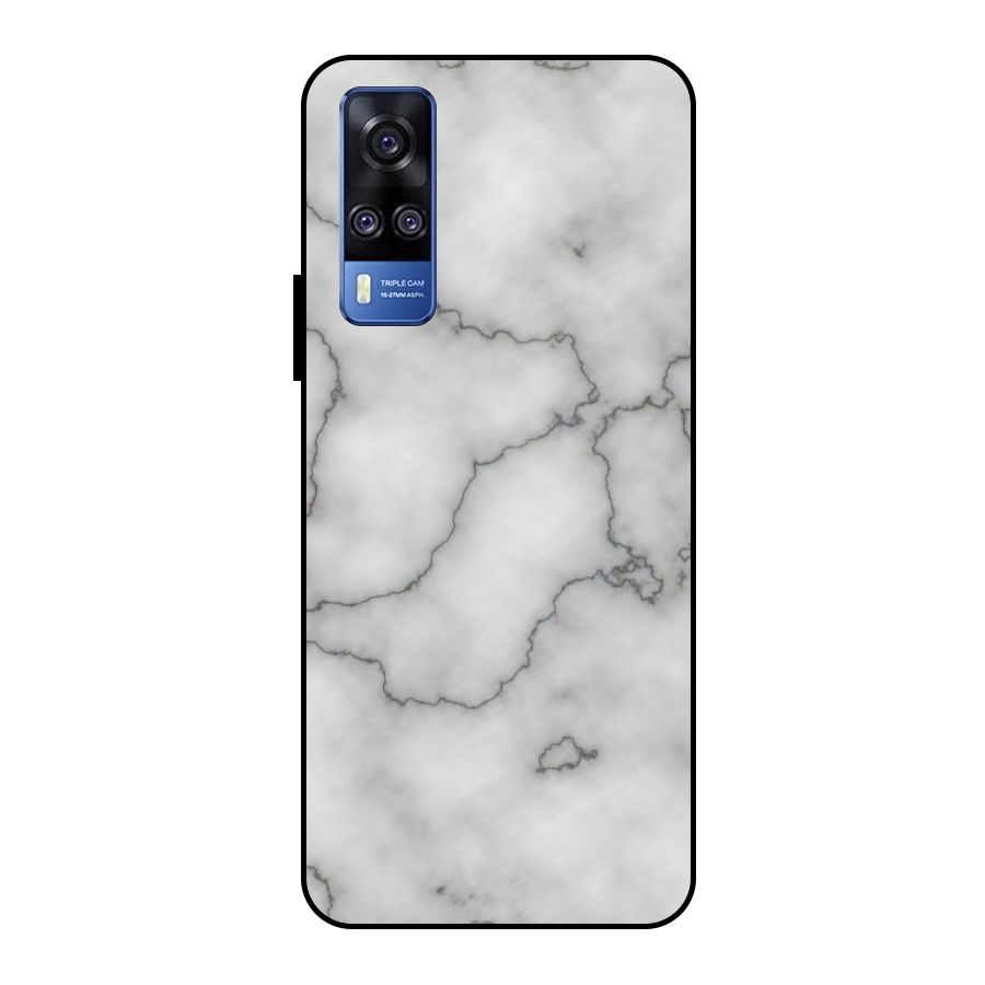 Grey Marble Metal Back Case for Vivo Y51