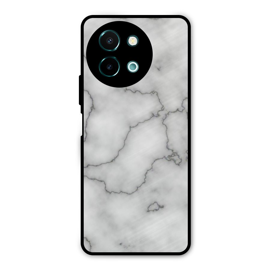Grey Marble Metal Back Case for Vivo Y58