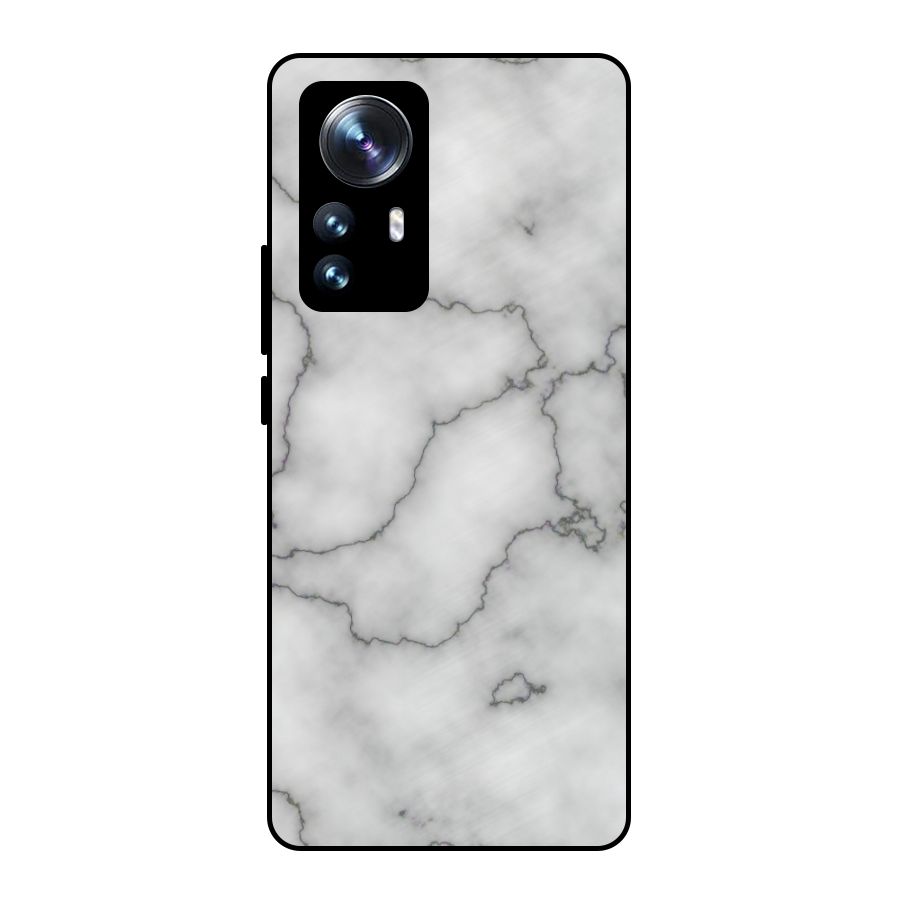 Grey Marble Metal Back Case for Xiaomi 12 Pro