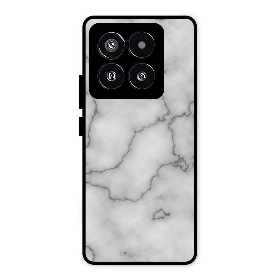 Grey Marble Metal Back Case for Xiaomi 14 Pro