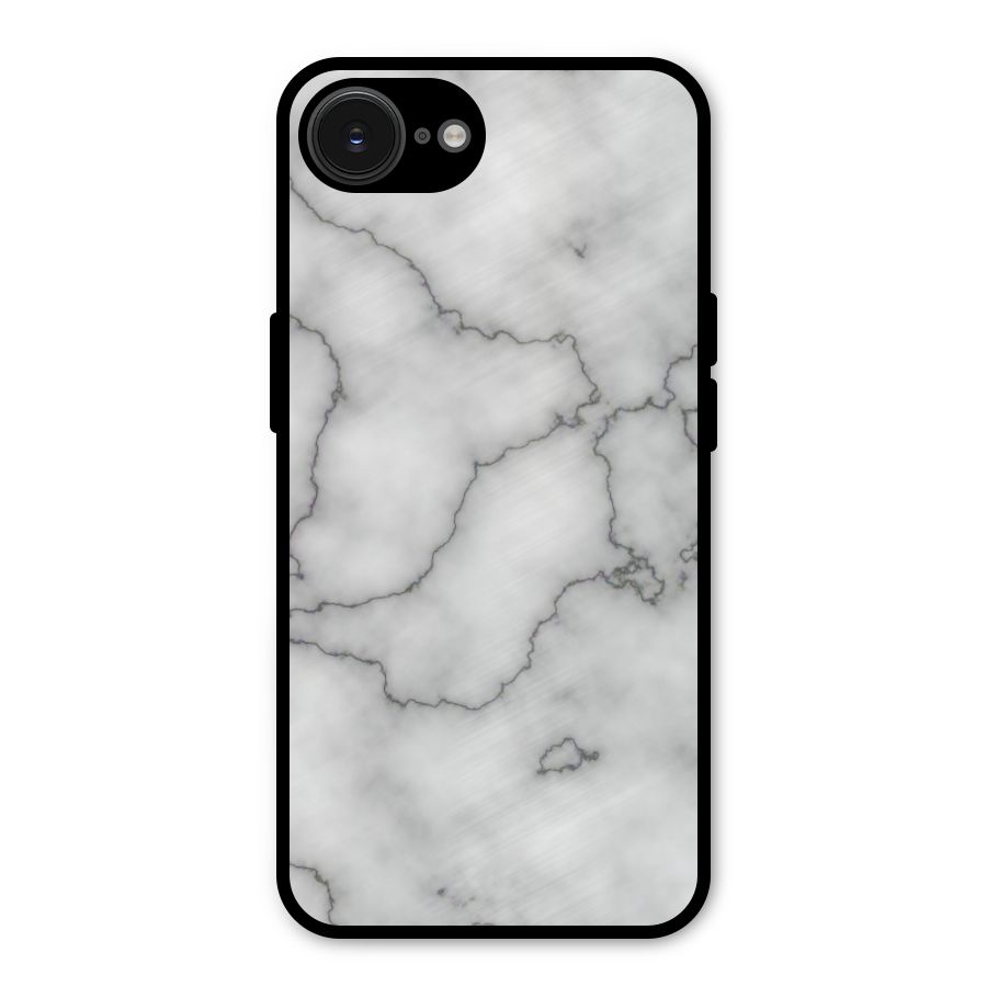 Grey Marble Metal Back Case for iPhone 16e