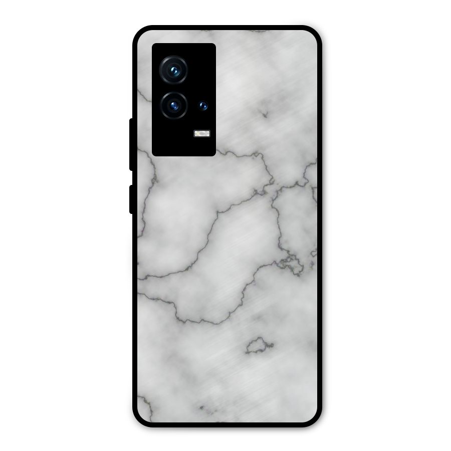 Grey Marble Metal Back Case for iQOO 9 5G
